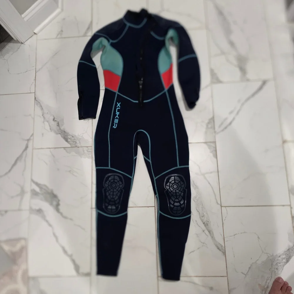 Xuker Wetsuit Womens Medium Navy Blue Full Body Neoprene Scuba Surf